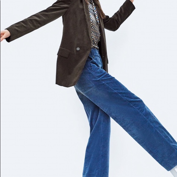 NWT Zara brown corduroy boyfriend blazer j… - Picture 4 of 8